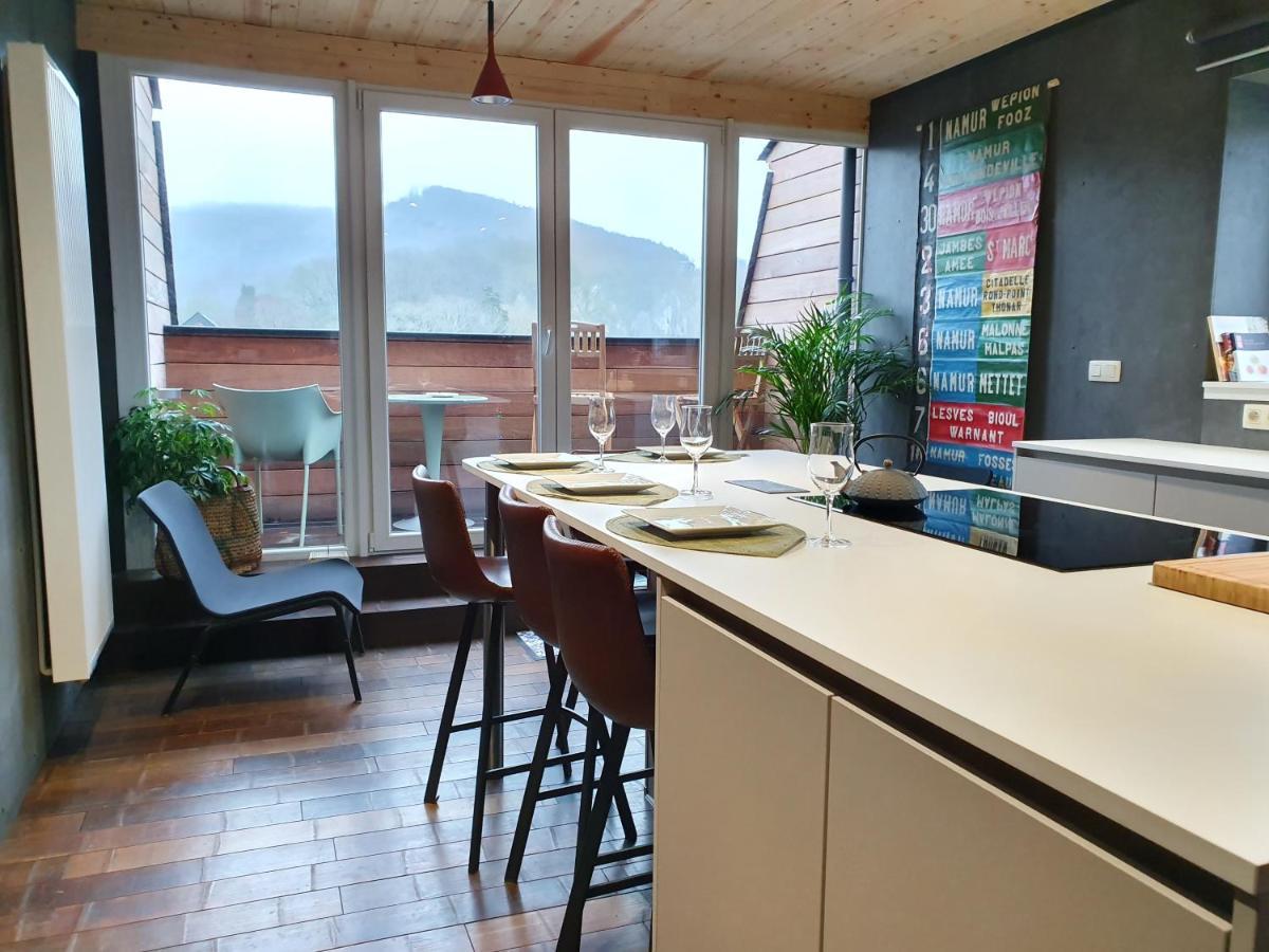 Vue Sur Meuse Lejlighed Profondeville Eksteriør billede
